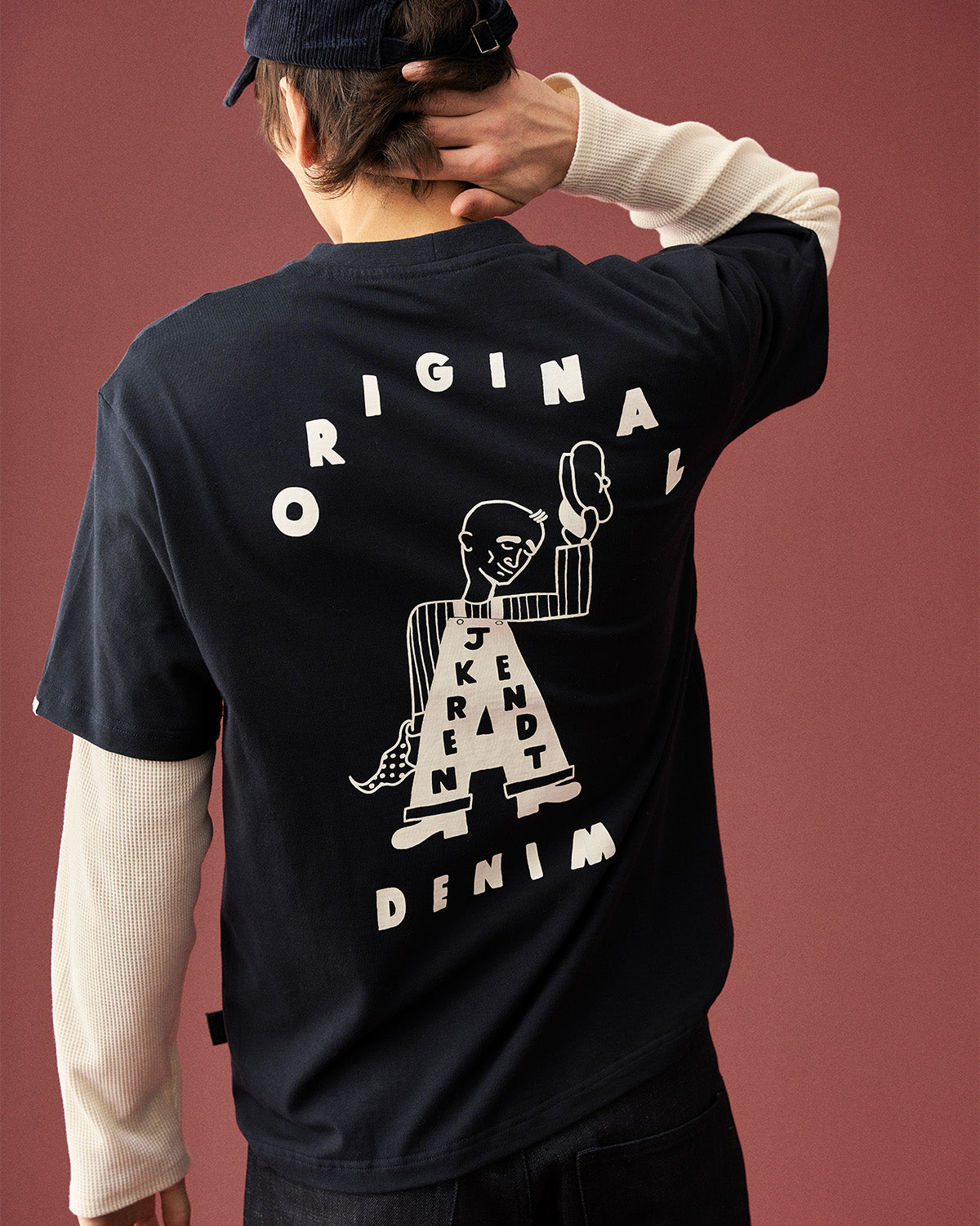 AKVILLADS UNDYED S/S TEE - Sky Captain
