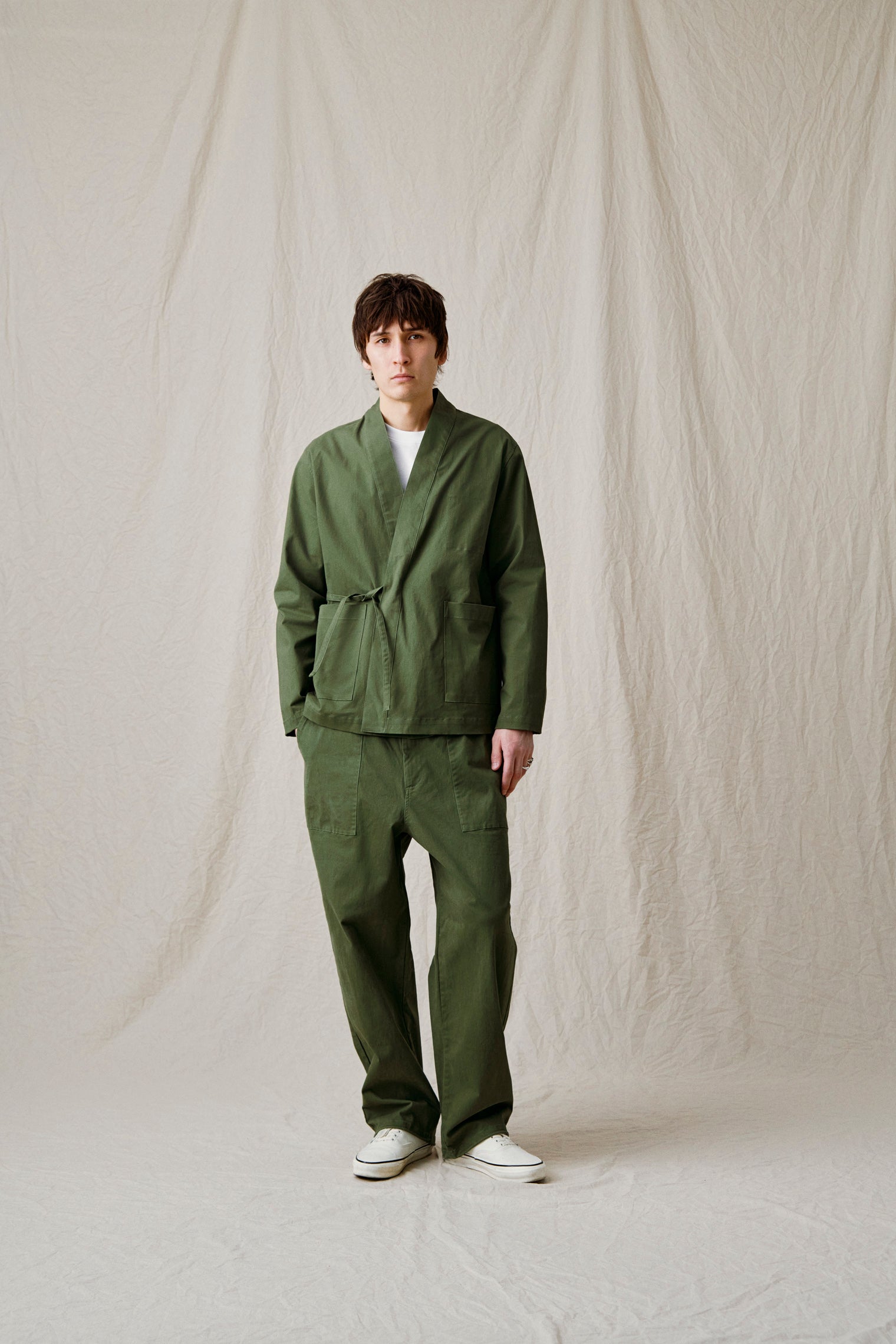 AKJESPER KIMONO OVERSHIRT - Olivine