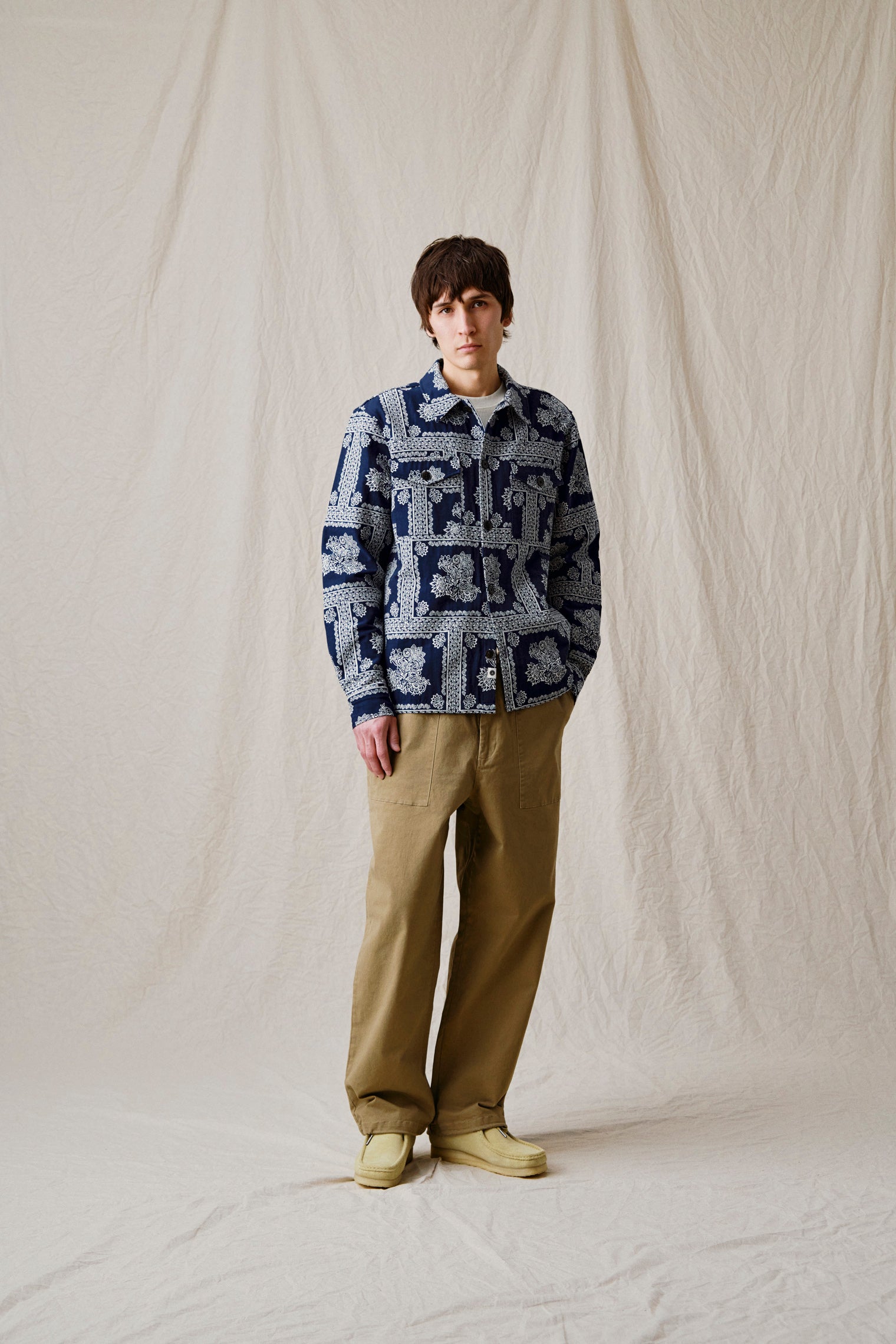 AKOSCAR FLOWER OVERSHIRT - Sky Captain