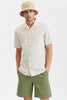 AKLEO COT/LINEN SS SHIRT - Brown Rice