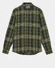 AKLEIF INDIGO CHECK SHIRT - Olivine