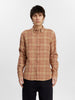 AKLEIF COT/LIN CHECK SHIRT - Auburn
