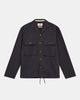 AKOTTO COT/LINEN OVERSHIRT - Dark Grey