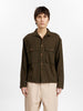 AKOTTO COT/LINEN OVERSHIRT - Forest night