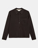 AKSVEND NEEDLE RIB KNIT CARDIGAN - Mulch