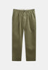 AKJAN COTTON POPLIN PANTS - Loden Green