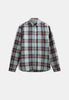 AKLEIF VISCOSE CHECK LS SHIRT - Light Blue
