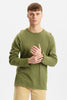 AKSAIL COTTON LINEN KNIT - Olivine
